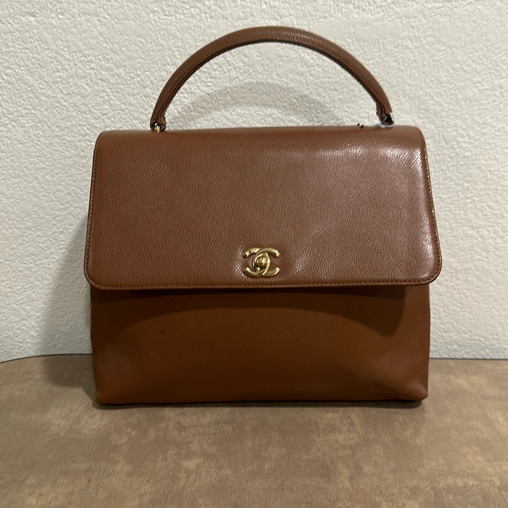 Vintage Chanel Flap Bag in Brown